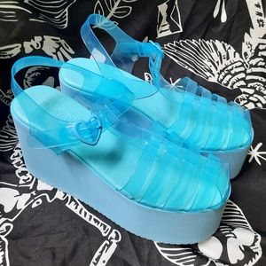 Sugar Thrillz Blue Jelly Sandals